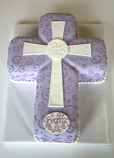 Baptism Cross Cakes for Girls Ideas