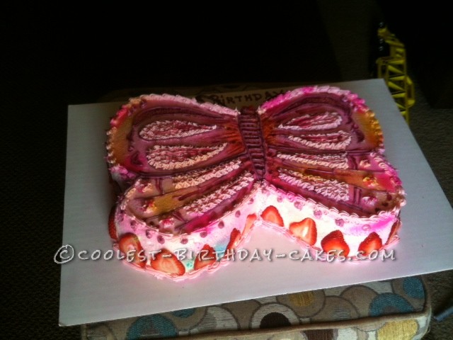 Beautiful Butterfly Birthday Cake