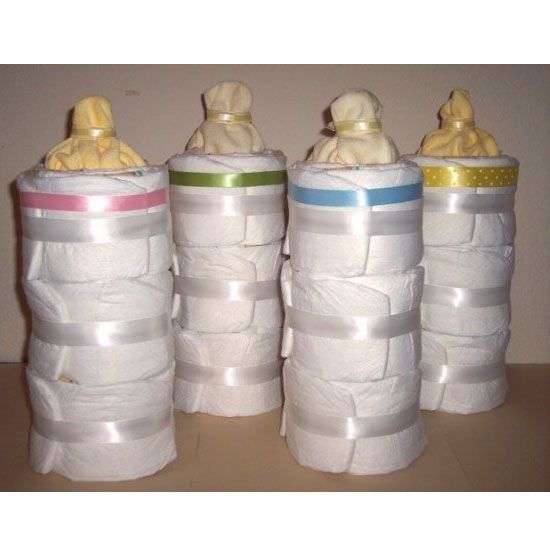 Bottles Baby Shower Diaper Cake