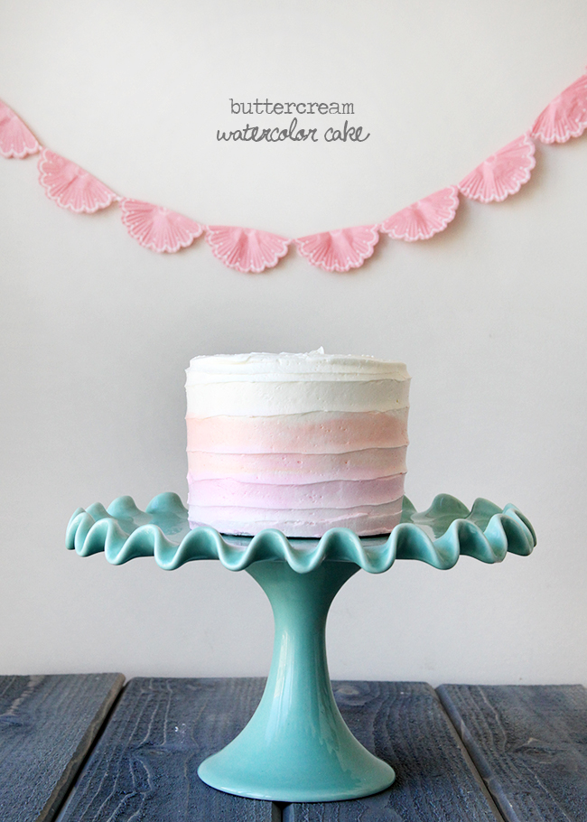 Buttercream-Watercolor-Cake