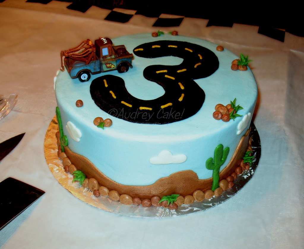 Cars 3rd Birthday Cake