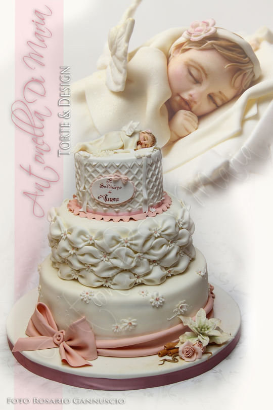 Christening Cake with Angels