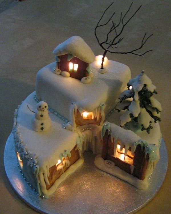 Christmas Gingerbread House Cake