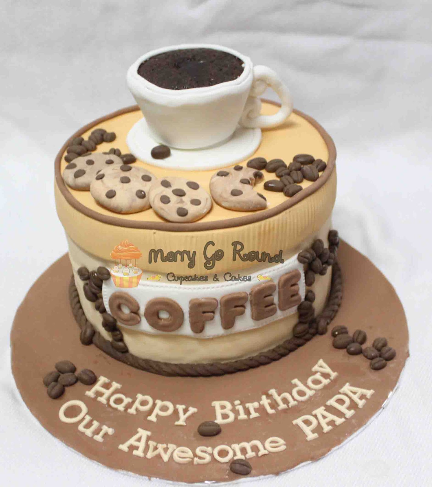 Coffee Themed Birthday Cakes