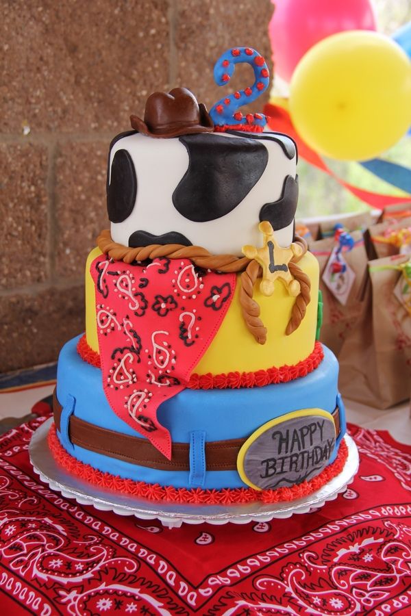 Cowboy Themed Birthday Cake