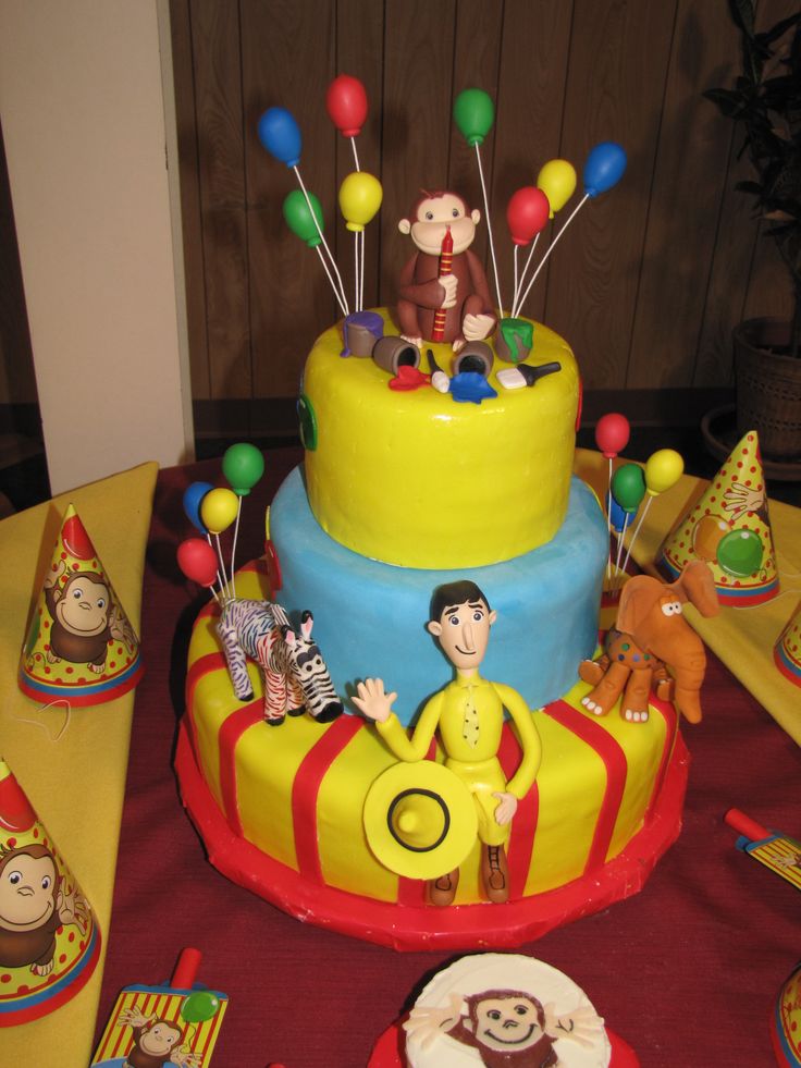 11 Photos of Curious George Birthday Party Cakes