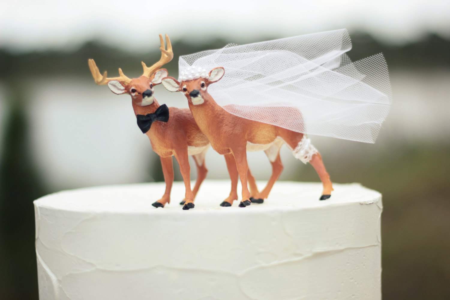 Deer Wedding Cake Topper