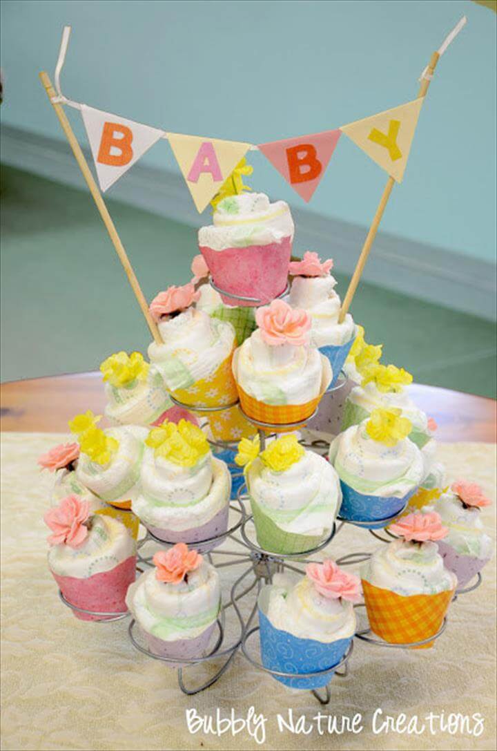 Diaper Cupcakes