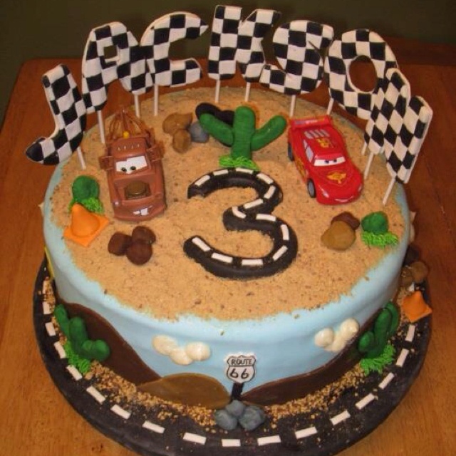 Disney Cars 3rd Birthday Cake