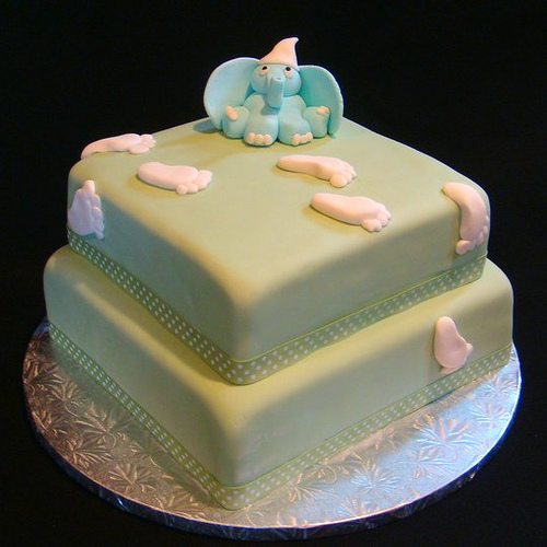 Elephant Baby Shower Cake