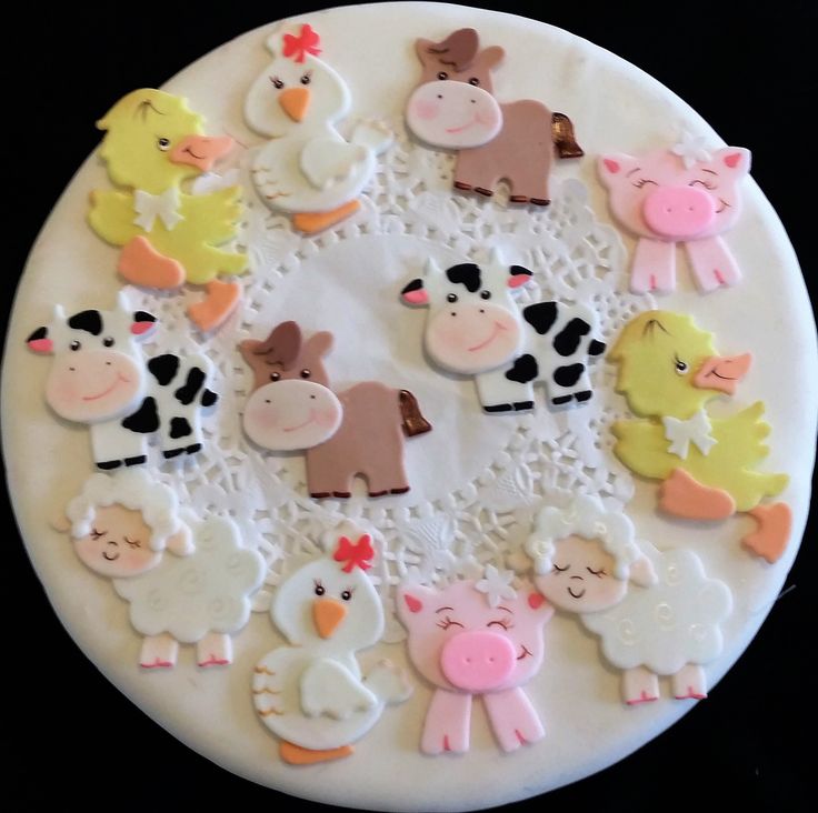 Farm Animal Baby Shower Cake Ideas