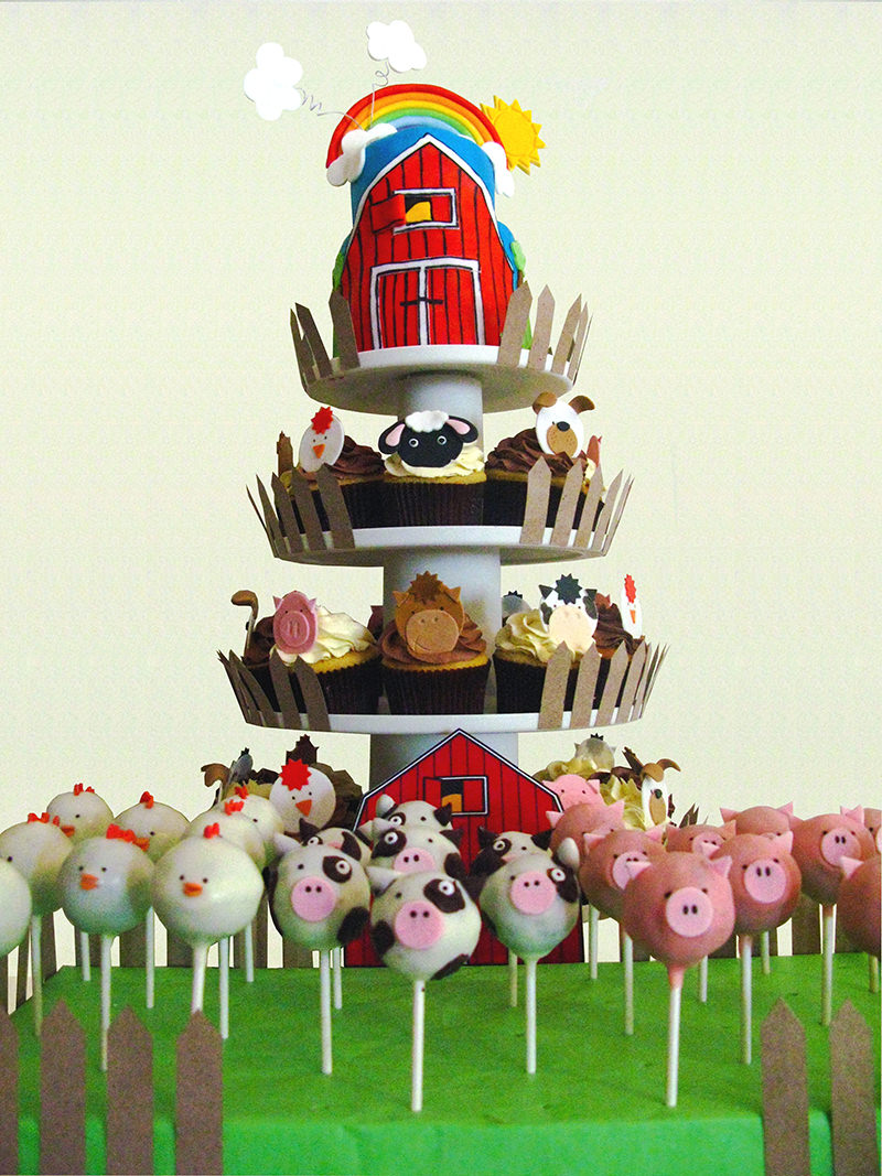 Farm Animal Cake Cupcakes