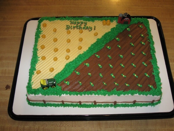 Farm Theme Boy Birthday Cake