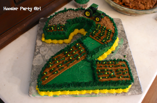 Farm Tractor Birthday Cake