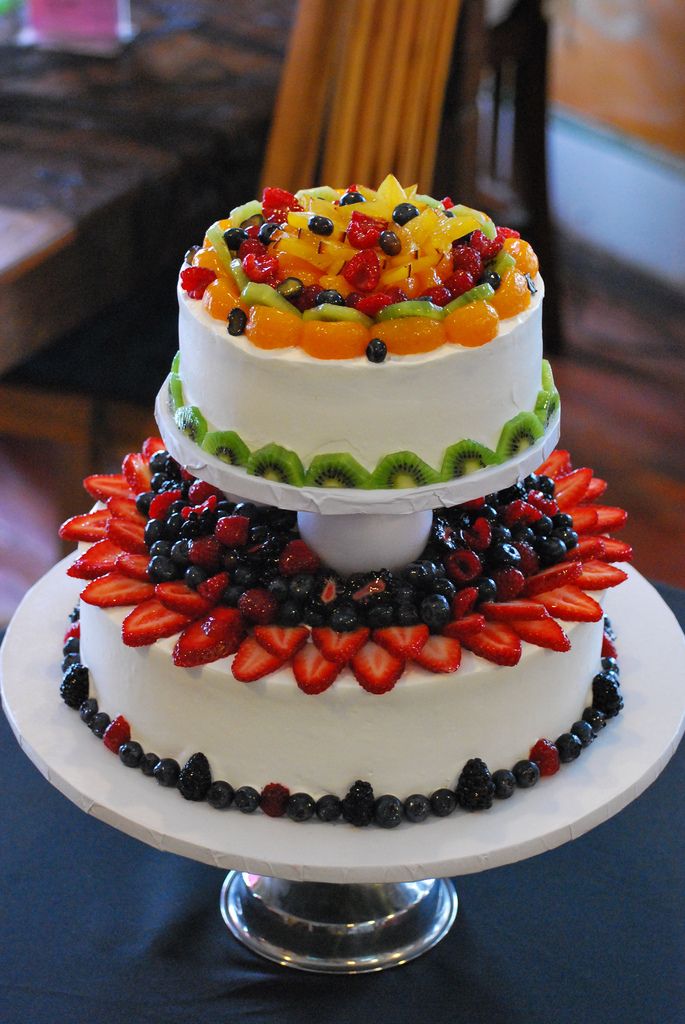 Fresh Fruit Wedding Cake