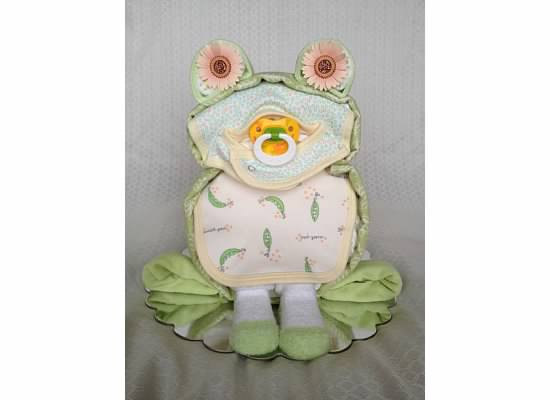 Frog Shaped Diaper Cake