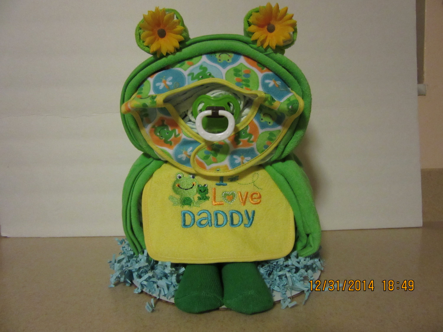 Frog Shaped Diaper Cake