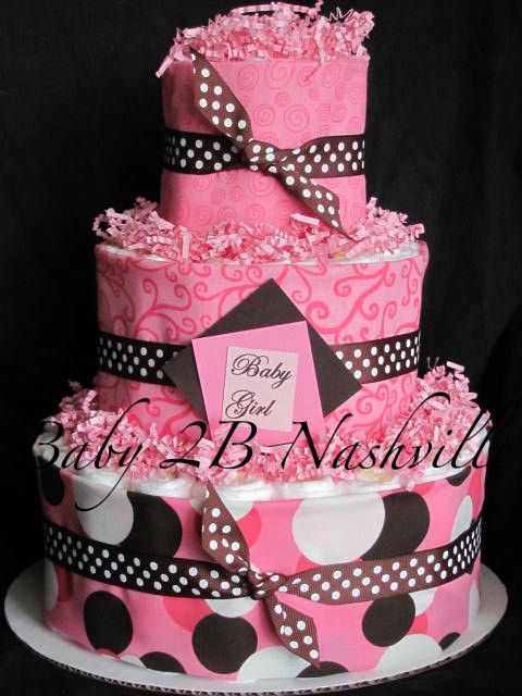 Girl Baby Shower Diaper Cake