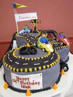 Go Kart Birthday Cake