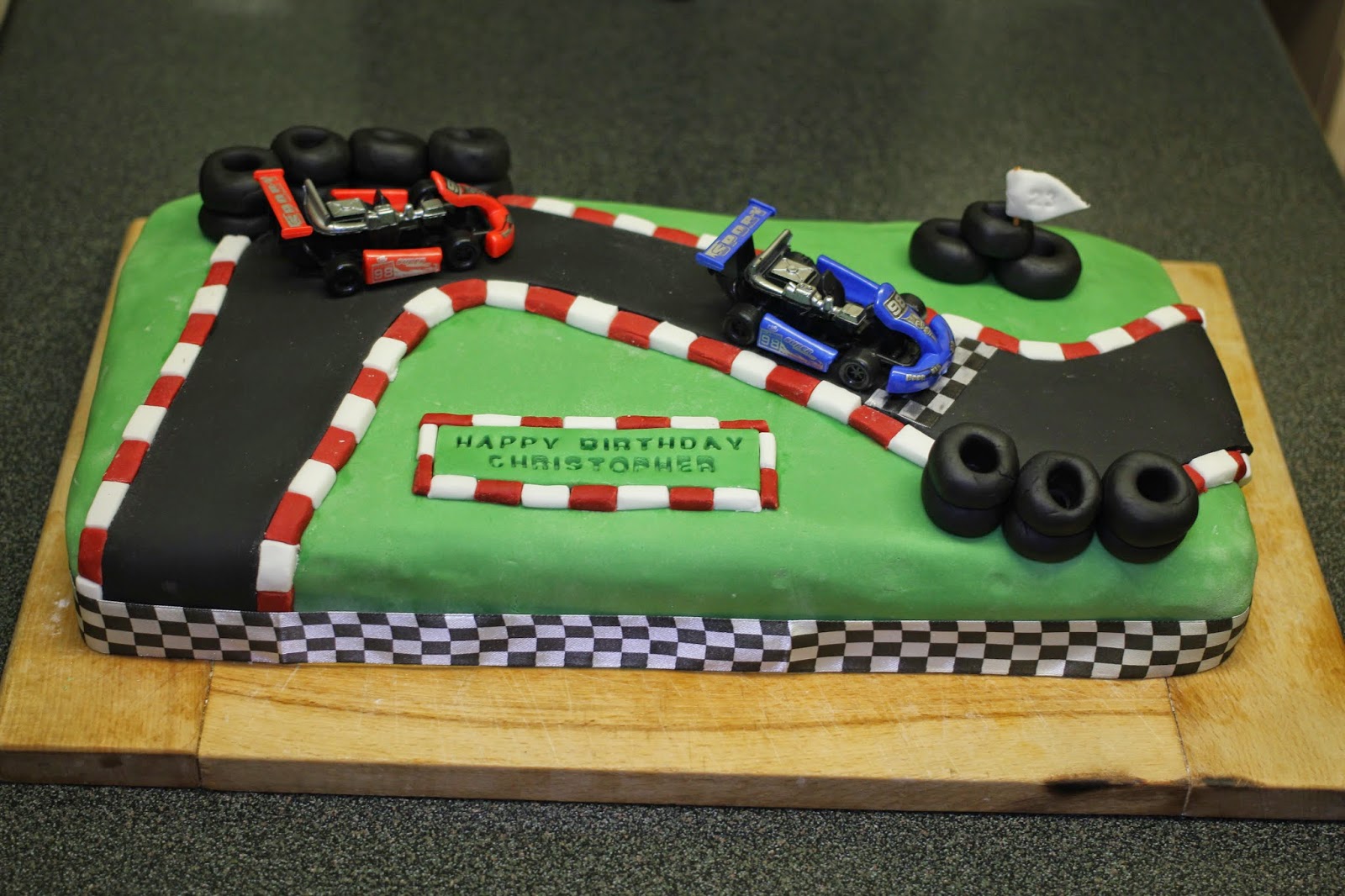 Go Karting Birthday Cake