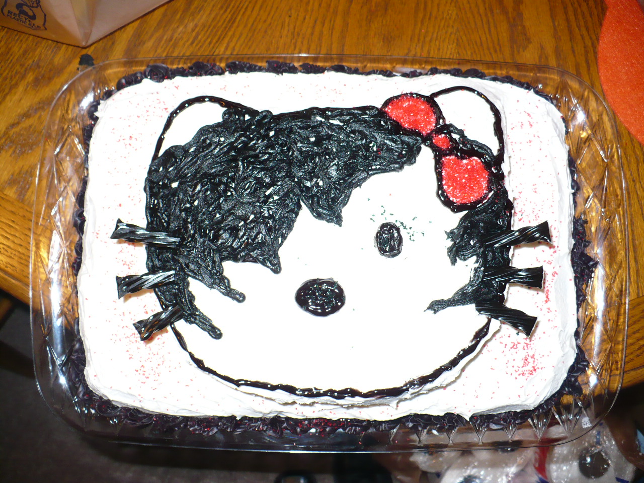 Goth Hello Kitty Birthday Cake