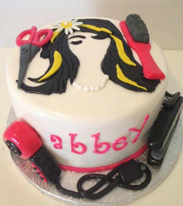 Hair Stylist Happy Birthday Cake