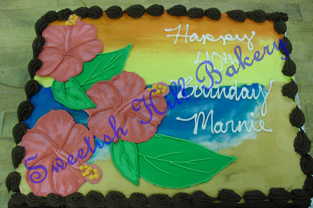 Hawaiian Birthday Sheet Cakes