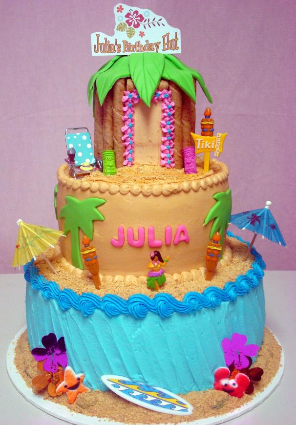 Hawaiian Luau Birthday Cake