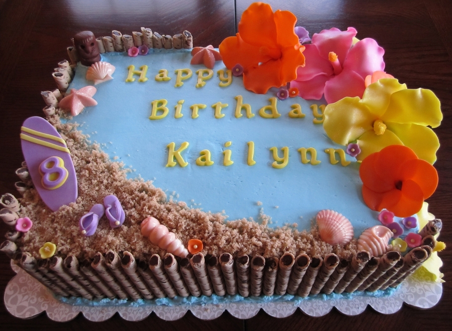 Hawaiian Themed Sheet Cakes