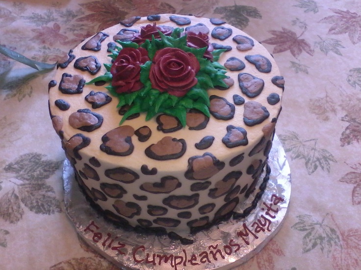 11 Photos of Cheetah Decorations For Cakes Icing