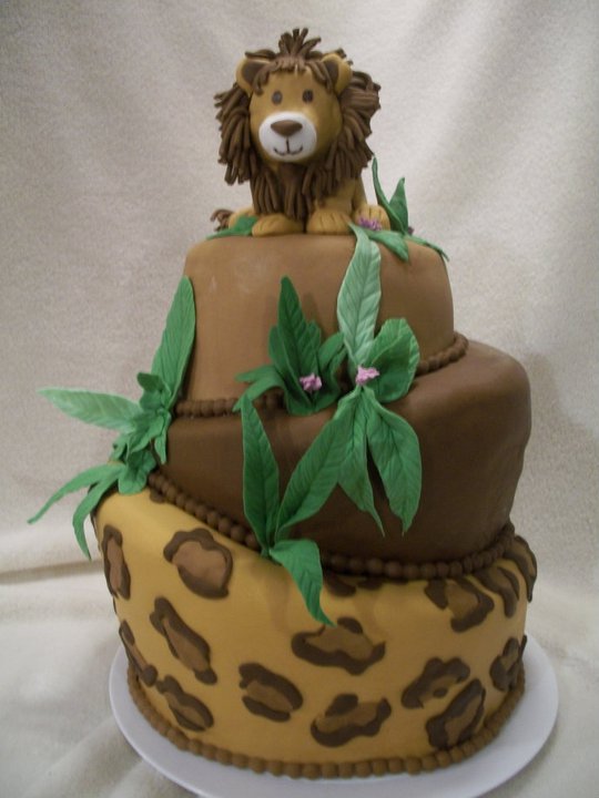 Lion Baby Shower Cake