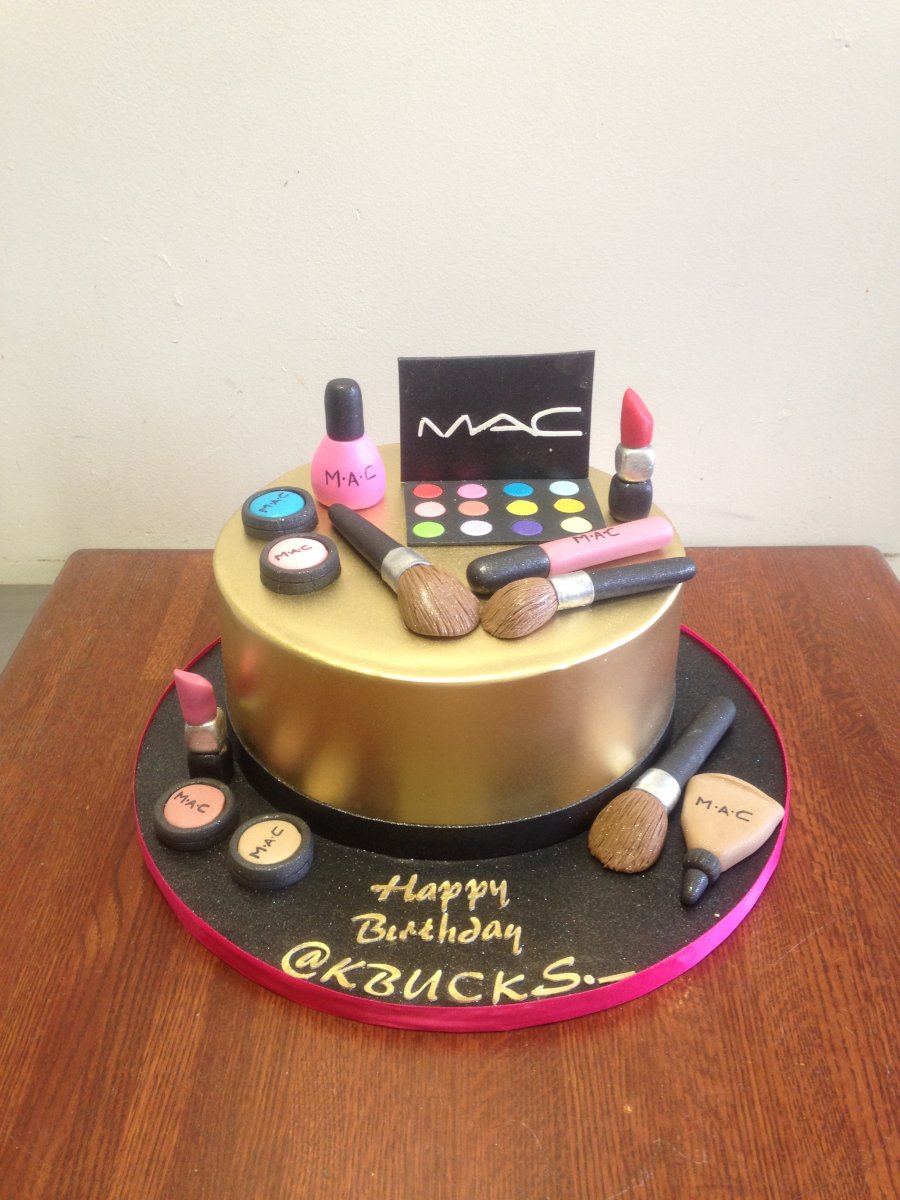 Mac Black and Gold Birthday Cakes