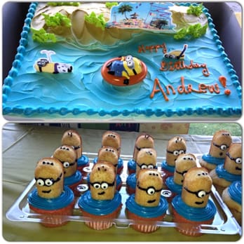 Minion Sheet Cakes and Cupcakes