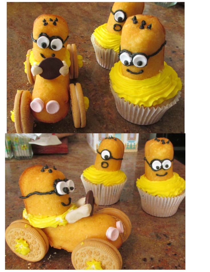 Minion Twinkie Cupcakes