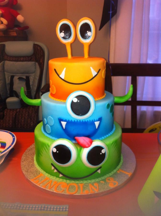 Monsters 1st Birthday Cakes for Boys