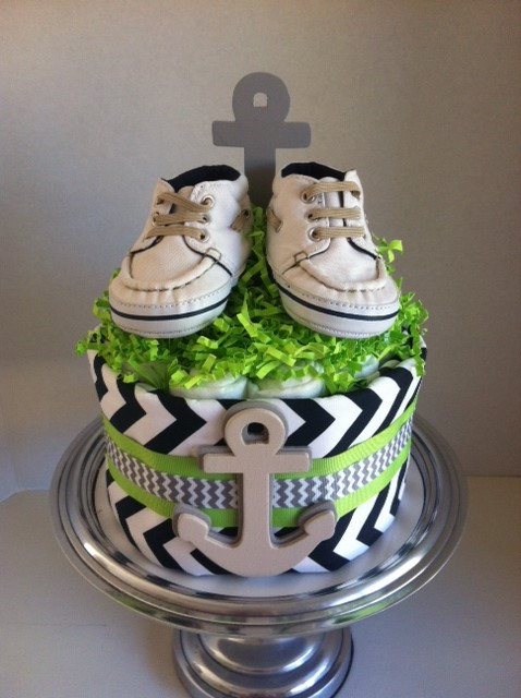 Navy Blue and Lime Green Baby Shower