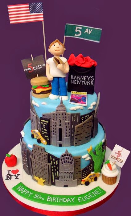 New York Themed Birthday Cake