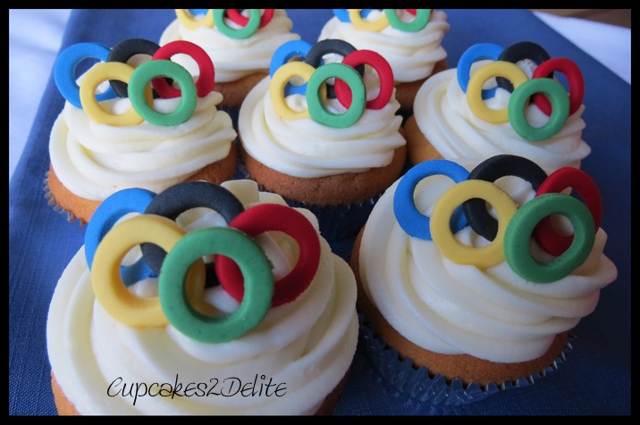 Olympic Ring Cupcakes