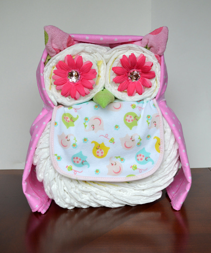 Owl Baby Shower Diaper Cake