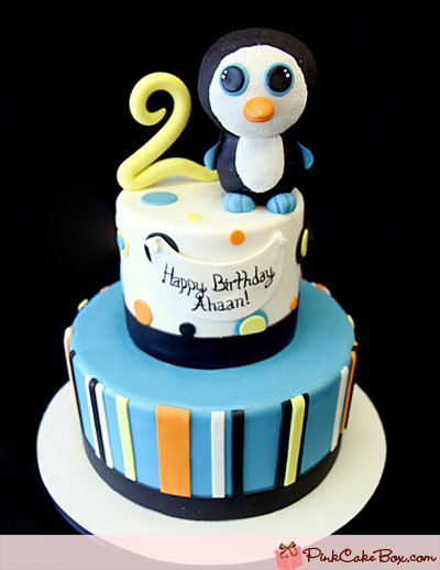 Penguin Birthday Cake