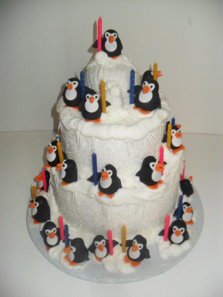 Penguin Birthday Cake