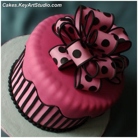 Pink and Black Cake