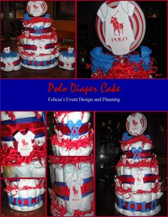 Polo Theme Diaper Cake