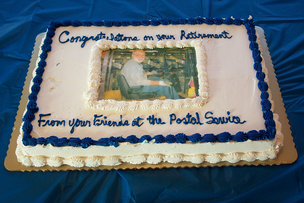 Post Office Retirement Cake