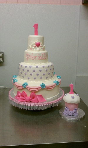 Princess Theme 1st Birthday Cake