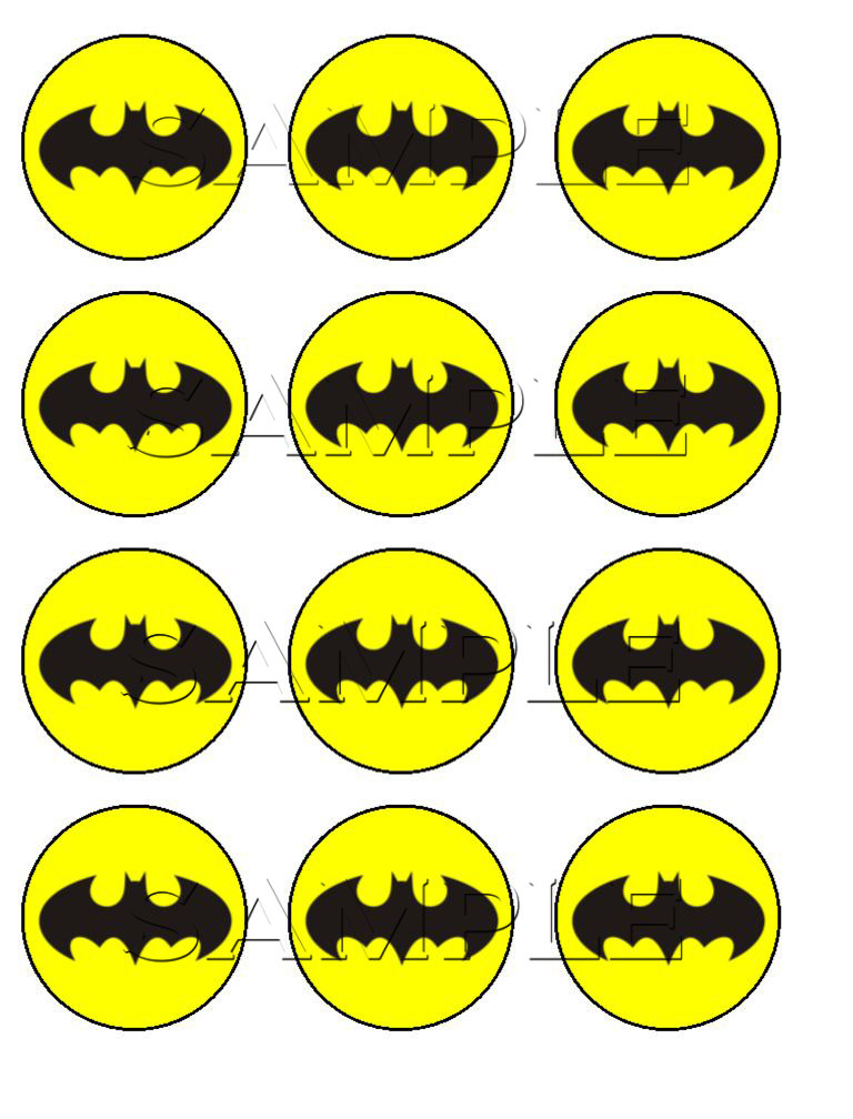 Printable Batman Cupcake Toppers