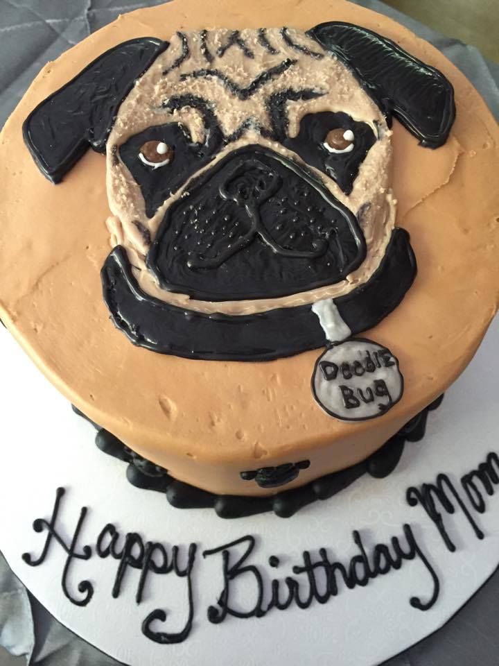 Pug Birthday Cake