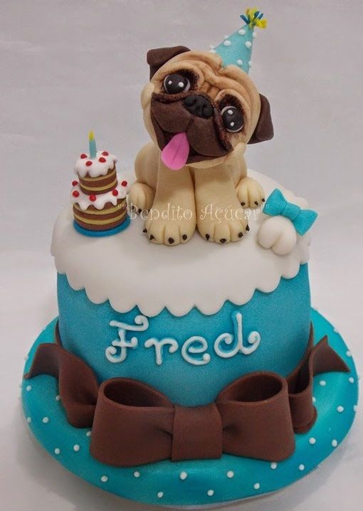 Pug Birthday Cake