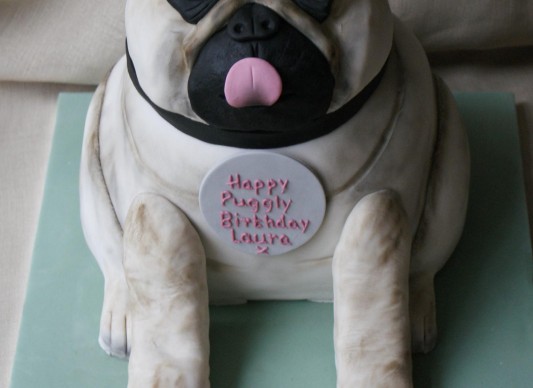 Pug Birthday Cake