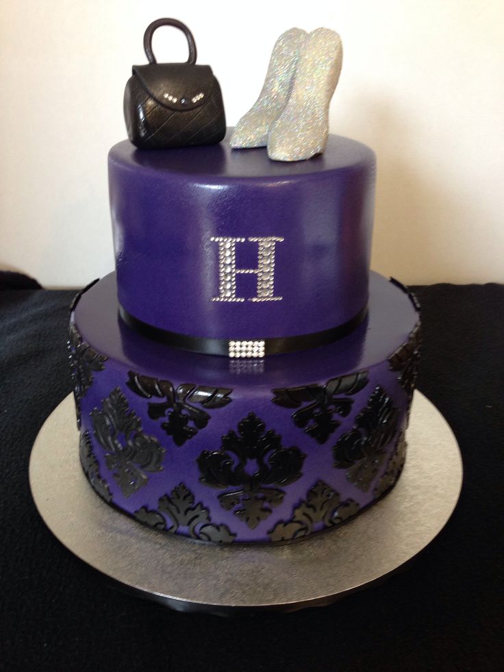 Purple 30th Birthday Cake